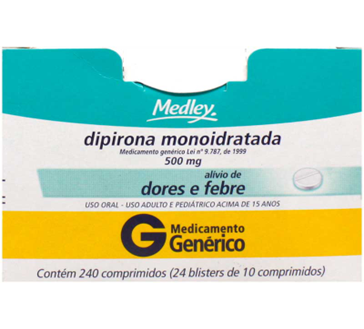 DIPIRONA SODICA 500MG C 240 COMPRIMIDOS MEDLEY